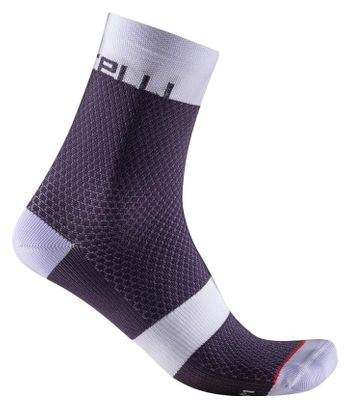 Castelli Velocissima 12 Grey/Purple Women's Socks