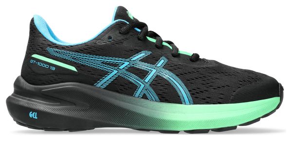 Chaussures Running Asics GT-1000 13 GS Noir/Bleu/Vert Enfant