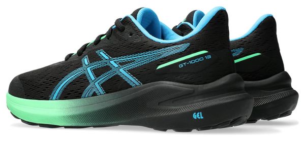 Chaussures Running Asics GT-1000 13 GS Noir/Bleu/Vert Enfant