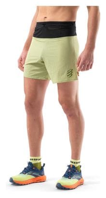 Pantalón Corto de Trail Compressport Verde para Hombre