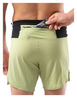 Pantalón Corto de Trail Compressport Verde para Hombre