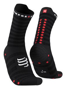 Pair of Compressport Pro Racing Socks v4.0 Ultralight Run High Black