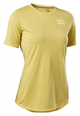 Fox Ranger Dr Calibrated Women&#39;s Short Sleeve Jersey Yellow