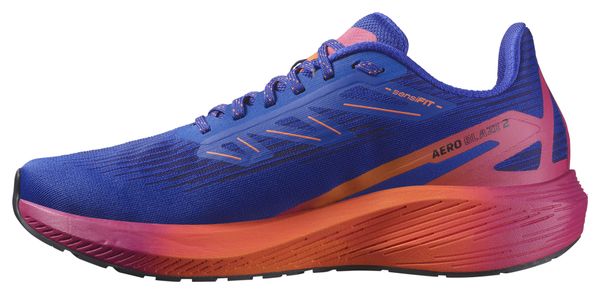 Salomon Aero Blaze 2 hardloopschoenen blauw/oranje/roze heren