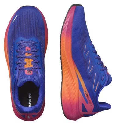 Chaussures Running Salomon Aero Blaze 2 Bleu/Orange/Rose Homme