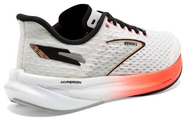 Chaussures Running Brooks Hyperion Blanc Rouge Femme