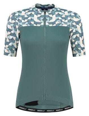 Maillot Manches Courtes Rogelli Essential Graphic Menthe Femme