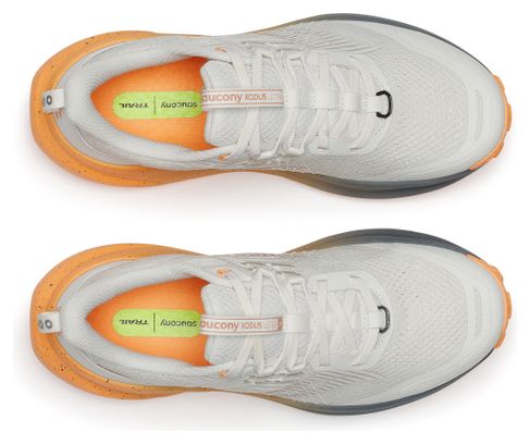 Saucony Xodus Ultra 4 Women's Trail Running Shoes - White/Orange