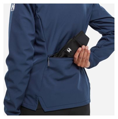 Chaqueta Softshell Millet Seneca Shield Hoodie azul para mujer