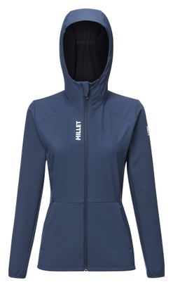 Chaqueta Softshell Millet Seneca Shield Hoodie azul para mujer
