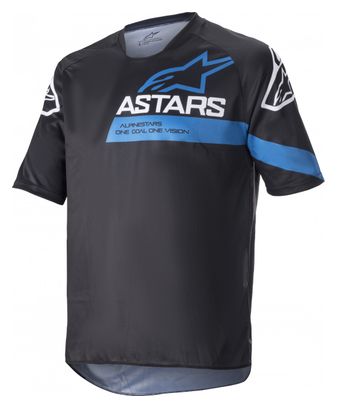 Maglia da moto Alpinestars Racer V3 nera / blu