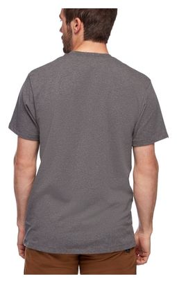 Black Diamond Stacked Logo Men&#39;s Short Sleeve T-Shirt Gray