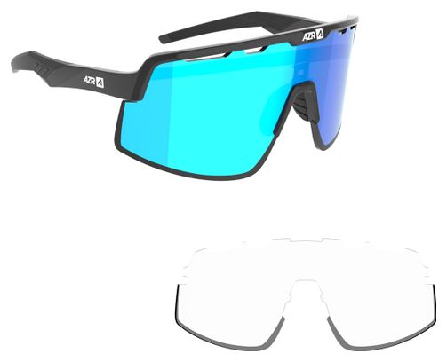 Set AZR Speed RX Nero/Blu + Vetro trasparente