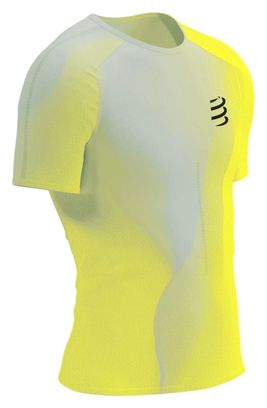 Compressport Performance Kurzarmshirt Gelb / Weiß