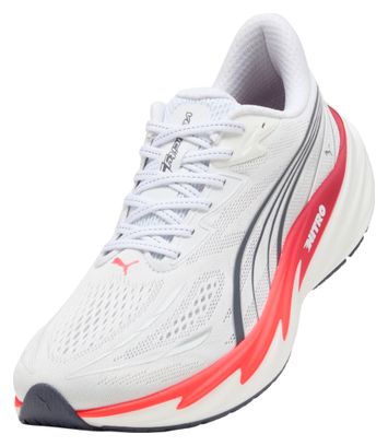 Chaussures Running Puma x Hyrox Velocity Nitro 5 Blanc/Rouge Homme