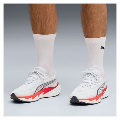 Chaussures Running Puma x Hyrox Velocity Nitro 5 Blanc/Rouge Homme