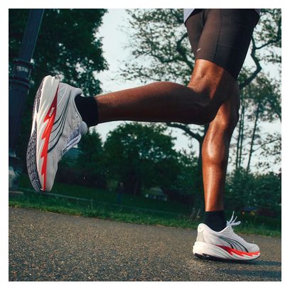 Chaussures Running Puma x Hyrox Velocity Nitro 5 Blanc/Rouge Homme
