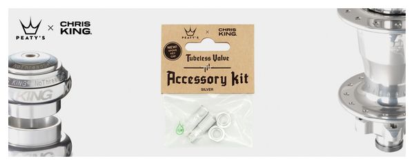 Peaty&#39;s x Chris King (MK2) Tubeless Valve Accessories Silver