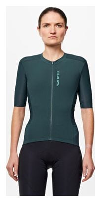 Maillot Manches Courtes Van Rysel Racer 2 Vert Unisexe