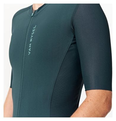 Maillot Manches Courtes Van Rysel Racer 2 Vert Unisexe