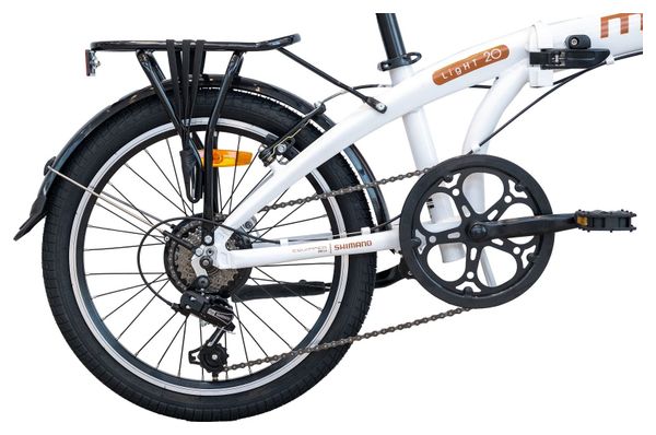 Vélo de Ville Pliant LIGHT 20   Aluminium  SHIMANO 7v  Selle Comfort - Blanc