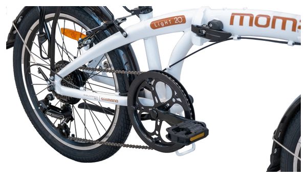 Vélo de Ville Pliant LIGHT 20   Aluminium  SHIMANO 7v  Selle Comfort - Blanc