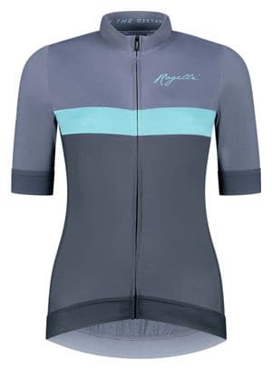 Maillot Manches Courtes Velo Rogelli Prime - Femme - Bleu/Turquoise