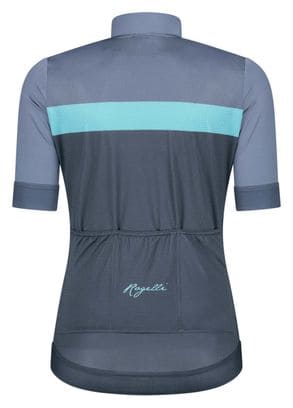 Maillot Manches Courtes Velo Rogelli Prime - Femme - Bleu/Turquoise