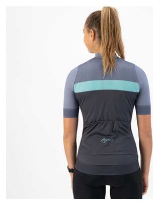 Maillot Manches Courtes Velo Rogelli Prime - Femme - Bleu/Turquoise