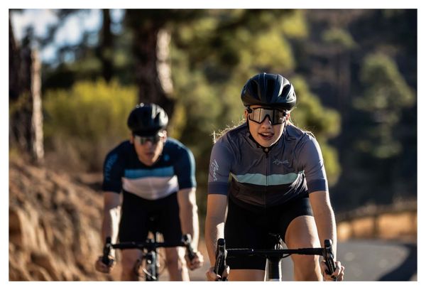 Maillot Manches Courtes Velo Rogelli Prime - Femme - Bleu/Turquoise