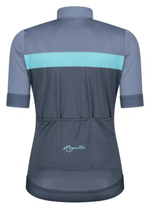 Maillot Manches Courtes Velo Rogelli Prime - Femme - Bleu/Turquoise