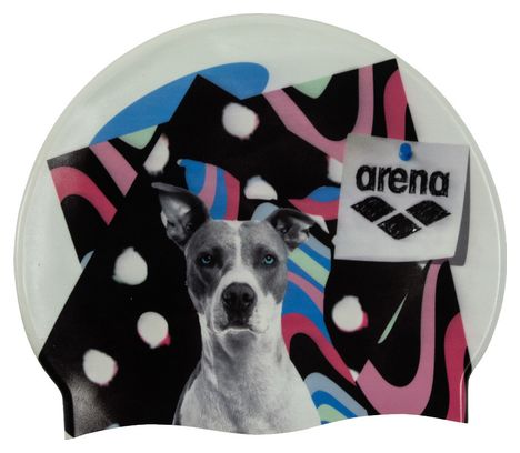 Arena HD CAP PITT Bathing Cap White Black