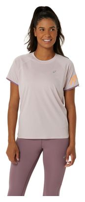 Maillot de manga corta Asics Run Icon rosa para mujer