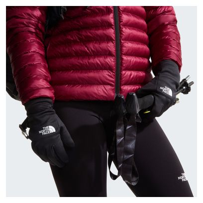 Lange Handschuhe von The North Face, Modell Etip, schwarz/weiß
