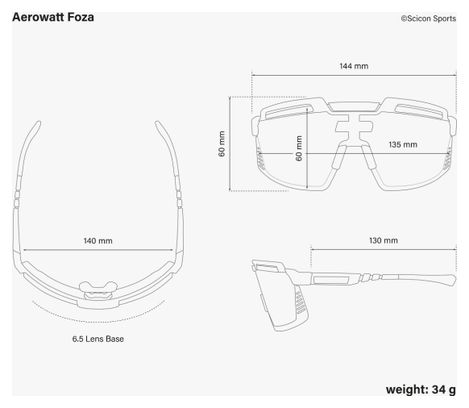 SCICON Aerowatt Foza Multimirror Blue / White Goggles