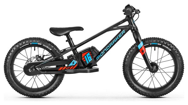 Bicicleta Mondraker Grommy 16 e-Balance 80 Wh 16'' Negro Azul 2022 5-8 años