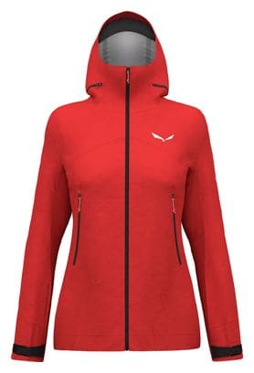 Wasserdichte Jacke Women Salewa Ortles 3L Gore-Tex Rot