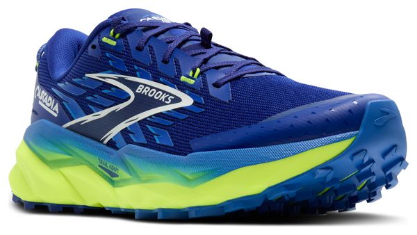Chaussures Trail Brooks Cascadia 19 Large Bleu/Jaune Homme