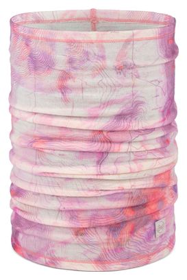 Lightweight Merino Buff Neck Warmer Pink Digital Print