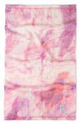 Lightweight Merino Buff Neck Warmer Pink Digital Print
