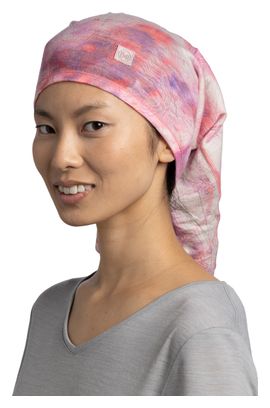Lightweight Merino Buff Neck Warmer Pink Digital Print