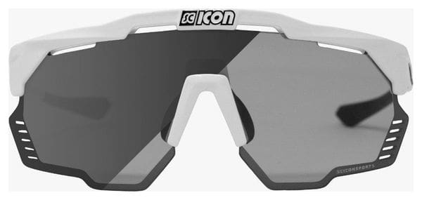 Lunettes SCICON Aeroshade Kunken Blanc Brillant / Photochromique Gris Miroir)