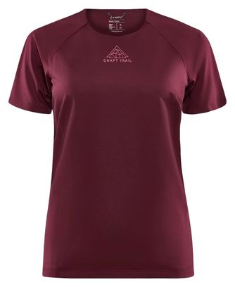 CRAFT Pro Trail Women's Short Sleeve Jersey Bordeaux