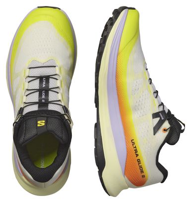 Chaussures de Trail Running Femme Salomon Ultra Glide 2 Blanc Jaune