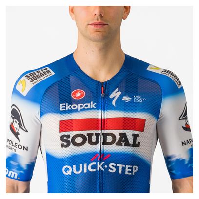 Maillot Castelli Climber's 4.0 Soudal Quick-Step 2024 de manga corta Azul
