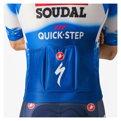 Maillot Castelli Climber's 4.0 Soudal Quick-Step 2024 de manga corta Azul