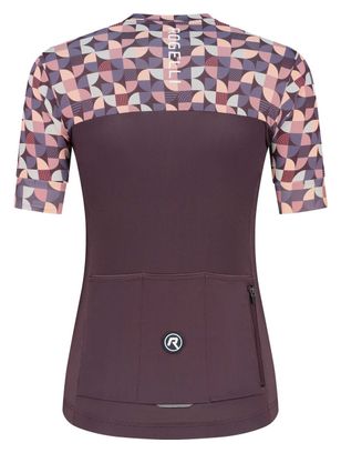 Maillot Manches Courtes Rogelli Essential Graphic Bordeaux Femme