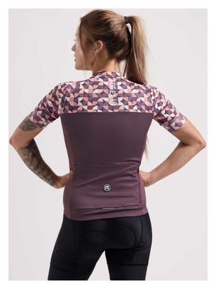 Maillot Manches Courtes Rogelli Essential Graphic Bordeaux Femme