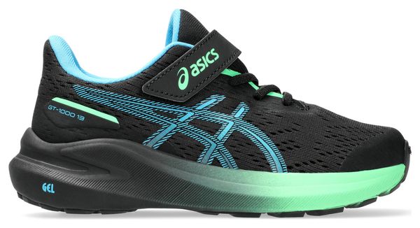 Asics GT-1000 13 PS Running-Schuhe Schwarz/Blau/Grün Kinder