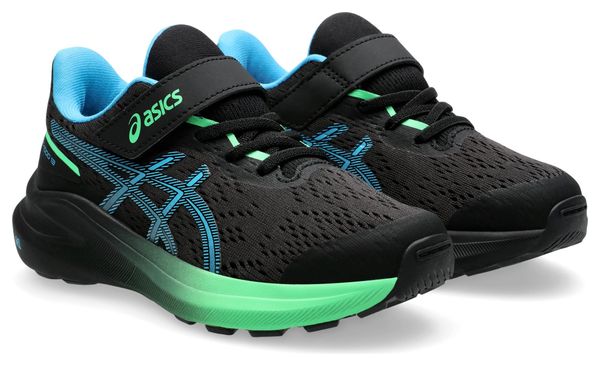 Chaussures Running Asics GT-1000 13 PS Noir/Bleu/Vert Enfant